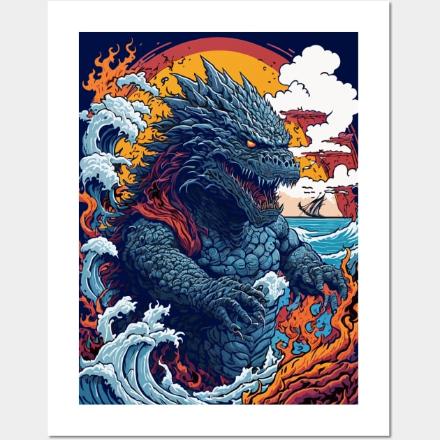 Godzilla Dominance Wall Art by Robiart